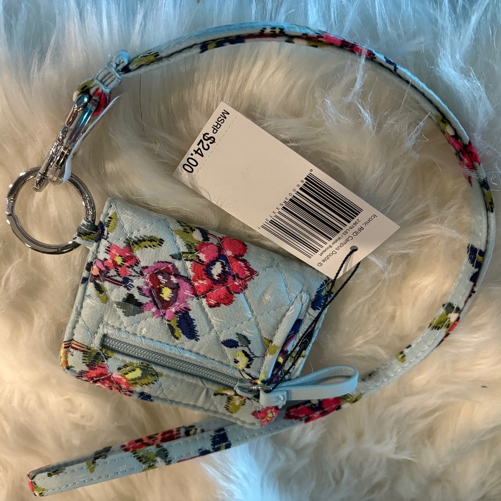 NWT - Vera Bradley Campus Double ID - Water Bouquet